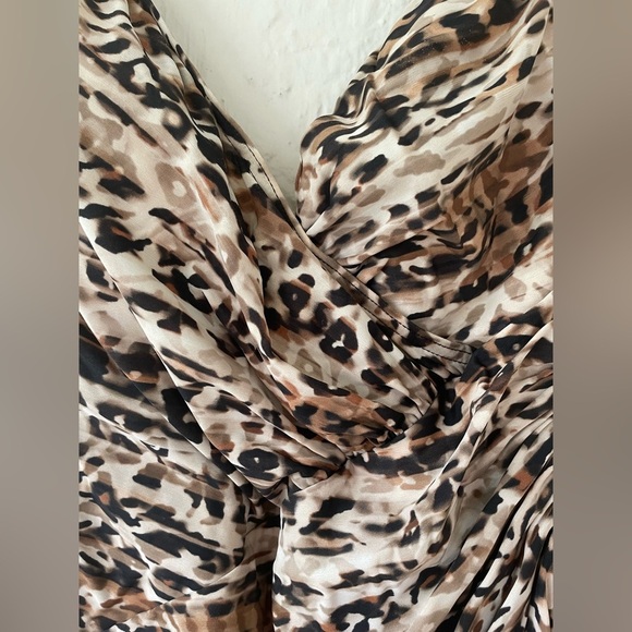 MIRACLESUIT brown/black, animal print one piece swimsuit, adjustable straps; 10 - Picture 2 of 7